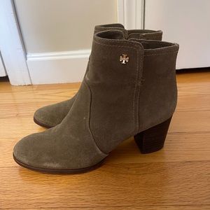 Tory Burch green booties. Size 9.